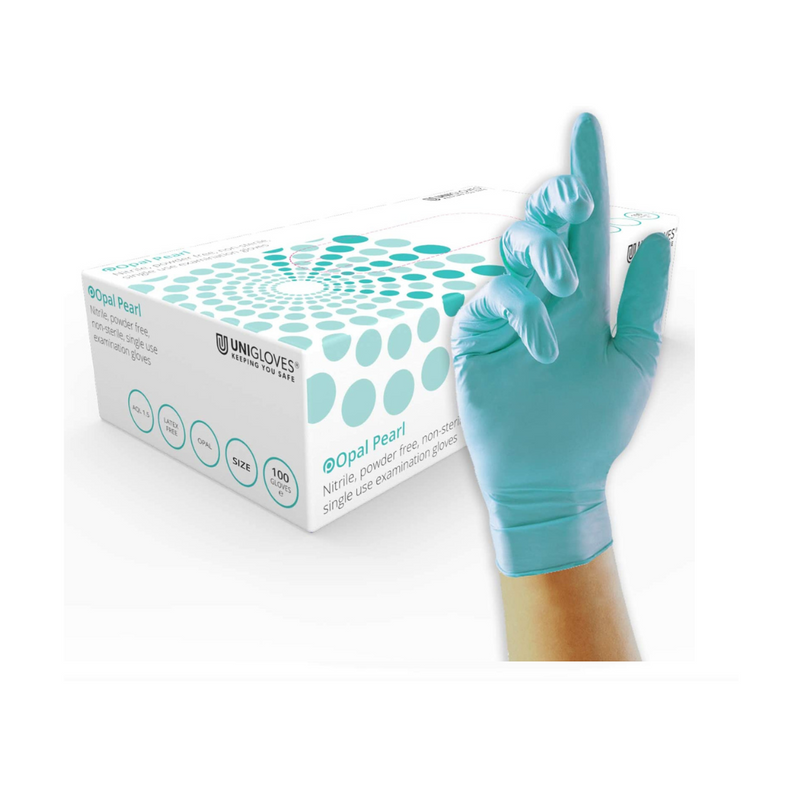 Box of 100 Uniglove Nitrile Gloves - Opal