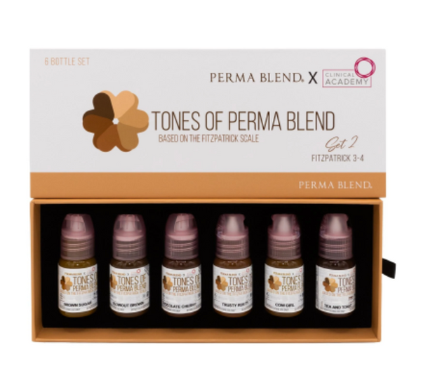 Tones of Perma Blend Set 2 - Fitzpatrick 3-4 Brow Pigment Set